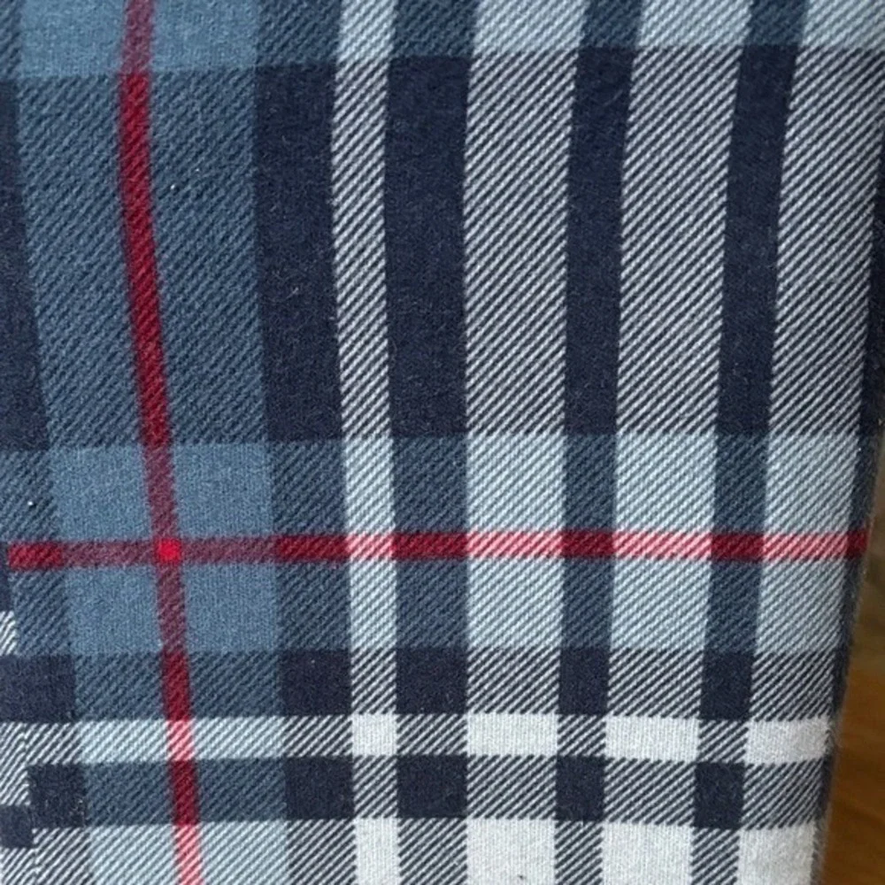 Cuddl Duds Blue & Red Plaid Heavyweight Flannel Queen Sheet Set Winter Fall NWT